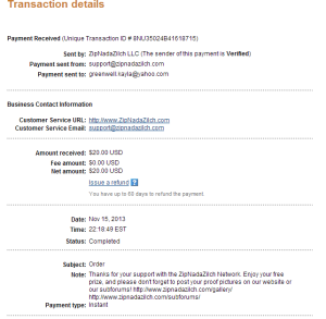 ZNZ Payment Proof